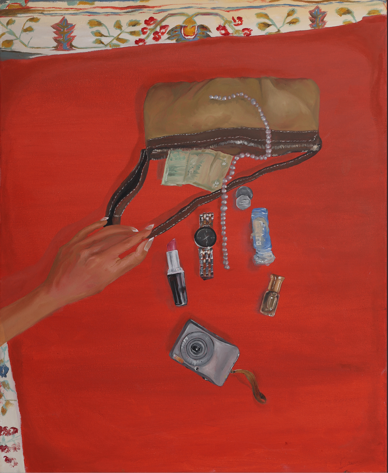 "We're Leaving hurry up" print on canvas
